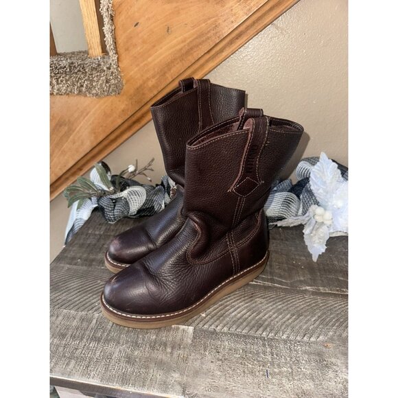 Rhino Mens Size 5.5 Brown Leather Roper Cowboy Western Boots - Picture 1 of 5